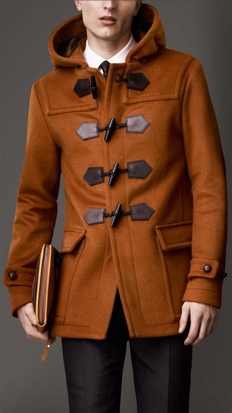 burberry duffle coat brown|burberry men's coat outlet.